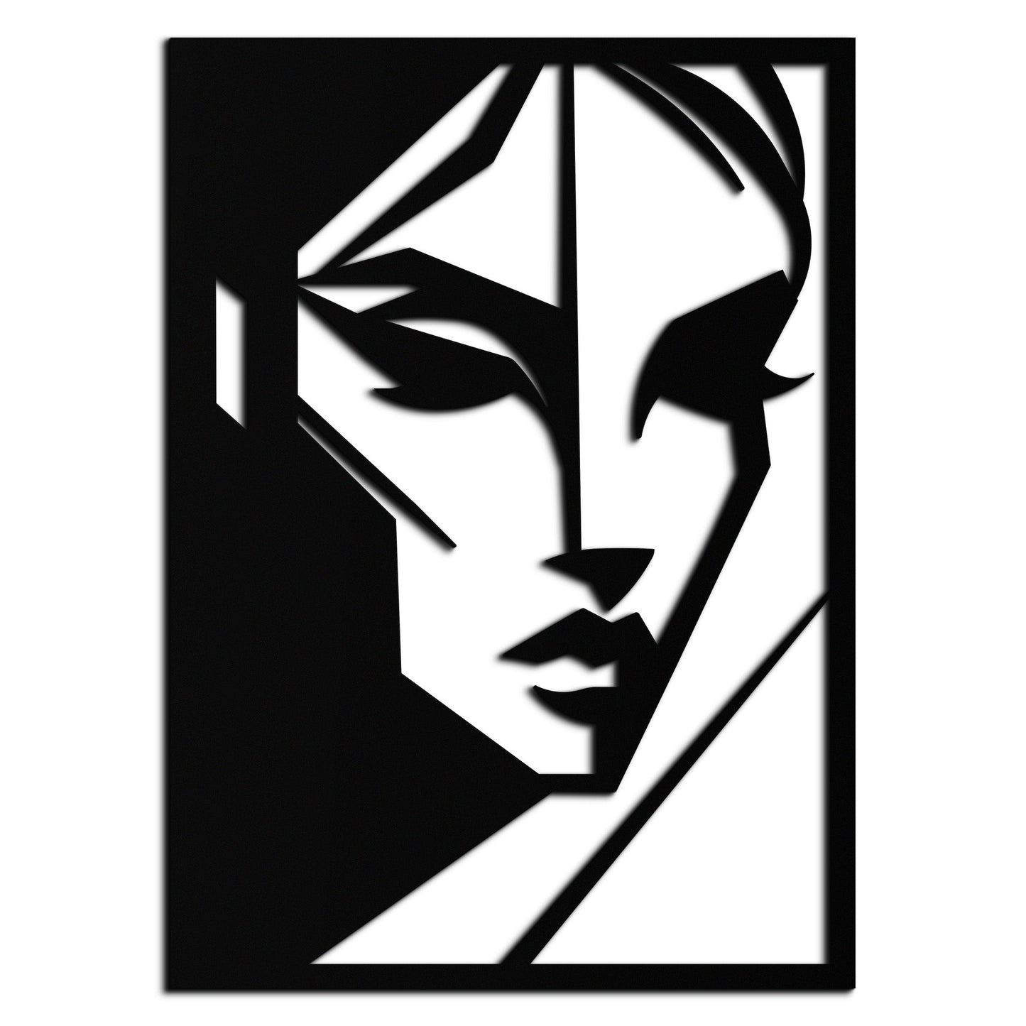 Geometric Woman Silhouette Metal Wall Art – Abstract Female Line Art Decor- KAF386 - Tampa Home & Garden Store
