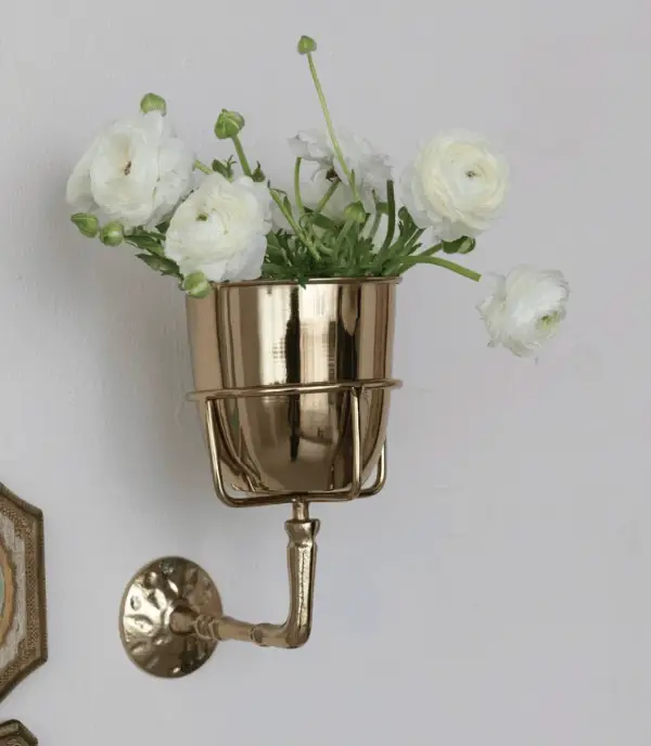 Gerdie Wall Vase Gold Finish - Set of 2 - Tampa Home & Garden Store