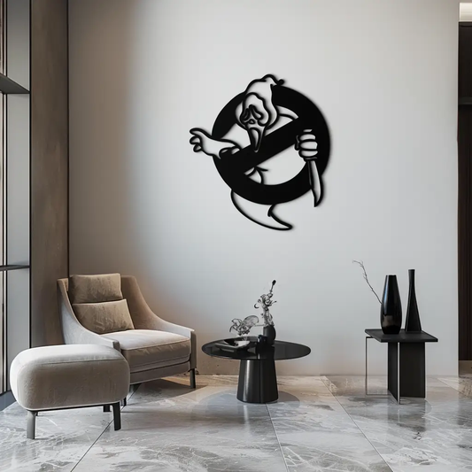 Ghost Scream Inspired Metal Wall Art – Horror Comedy Themed Home Decor Panel- KAF638 - Tampa Home & Garden Store