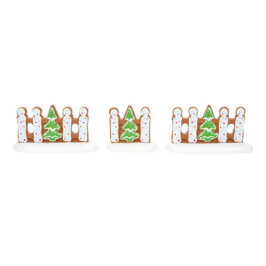 Gingerbread Christmas fence, 3-piece set with a green tree by Country Christmas Loft on Tampa Home & Garden Store