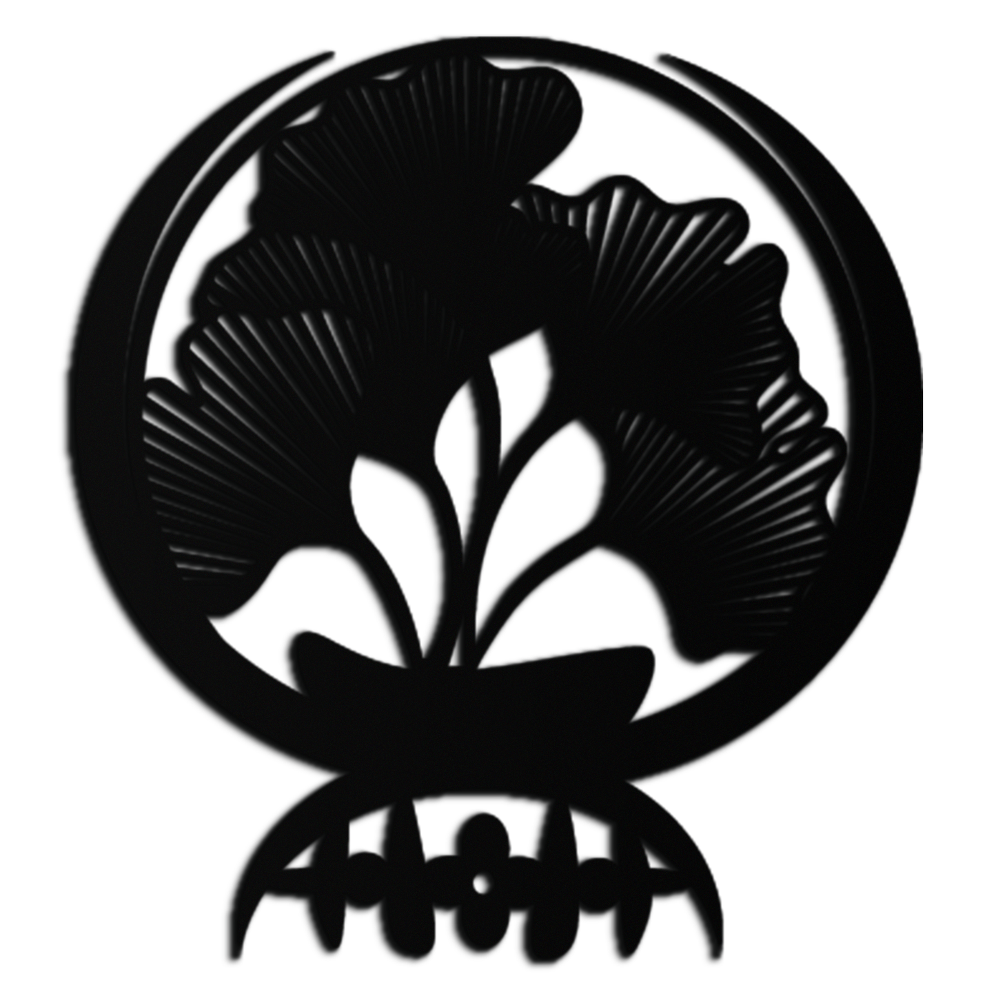 Ginkgo Leaves Abstract Metal Wall Art – Elegant Nature-Inspired Black Steel Decor for Modern Home Interiors- KAF441 - Tampa Home & Garden Store