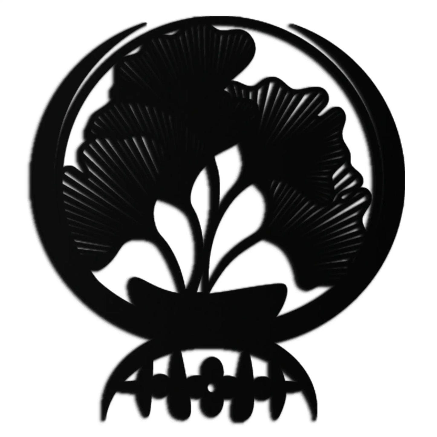 Ginkgo Leaves Abstract Metal Wall Art black steel by Enova Art, modern décor on Tampa Home & Garden Store