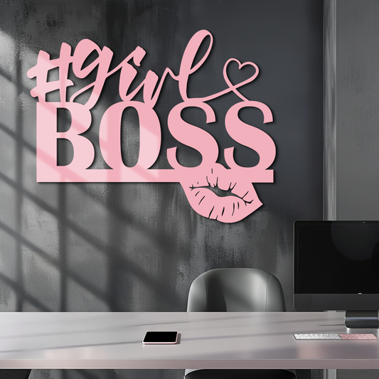 Girl Boss Metal Wall Art – Feminine Power & Modern Decor - KAFGP119 - Tampa Home & Garden Store
