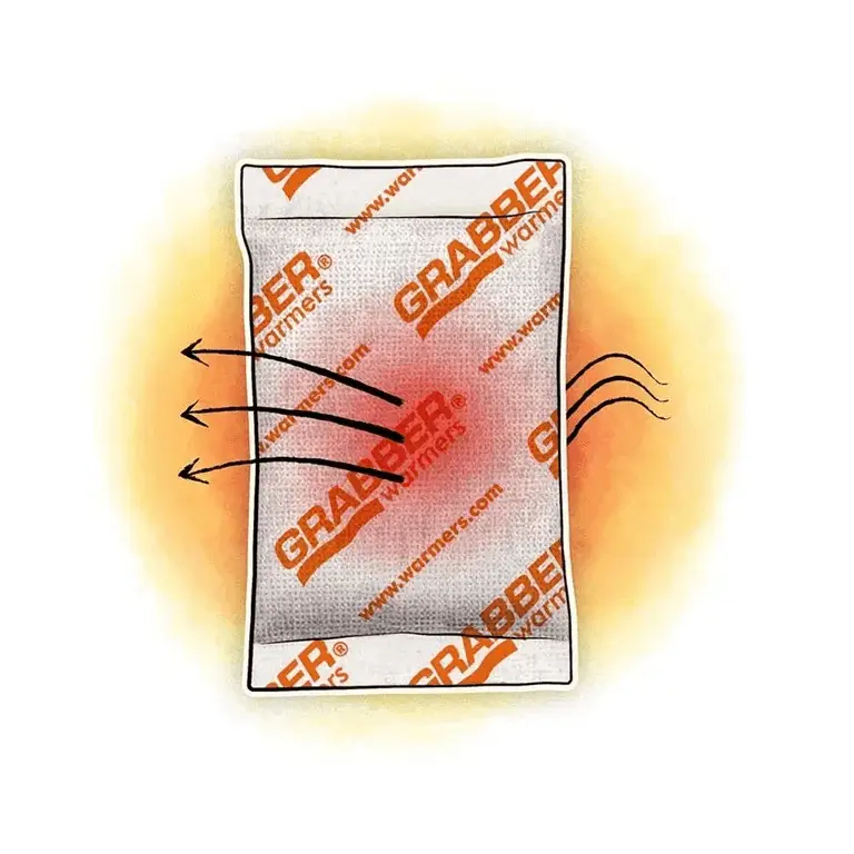 Grabber hand warmer packet with orange branding, air-activated heat up to 10 hours on Tampa Home & Garden Store