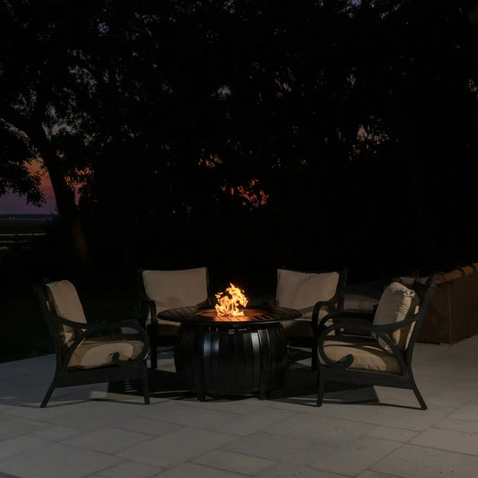 Grand Cooper 44" Round Aluminum Convertible Gas Fire Pit Table - Tampa Home & Garden Store