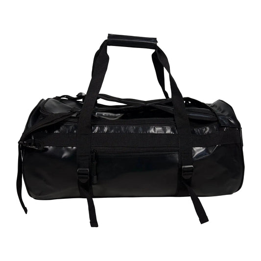 Grand Prix Duffle Backpack Travel Bag, black nylon with padded handle and straps on Tampa Home & Garden Store