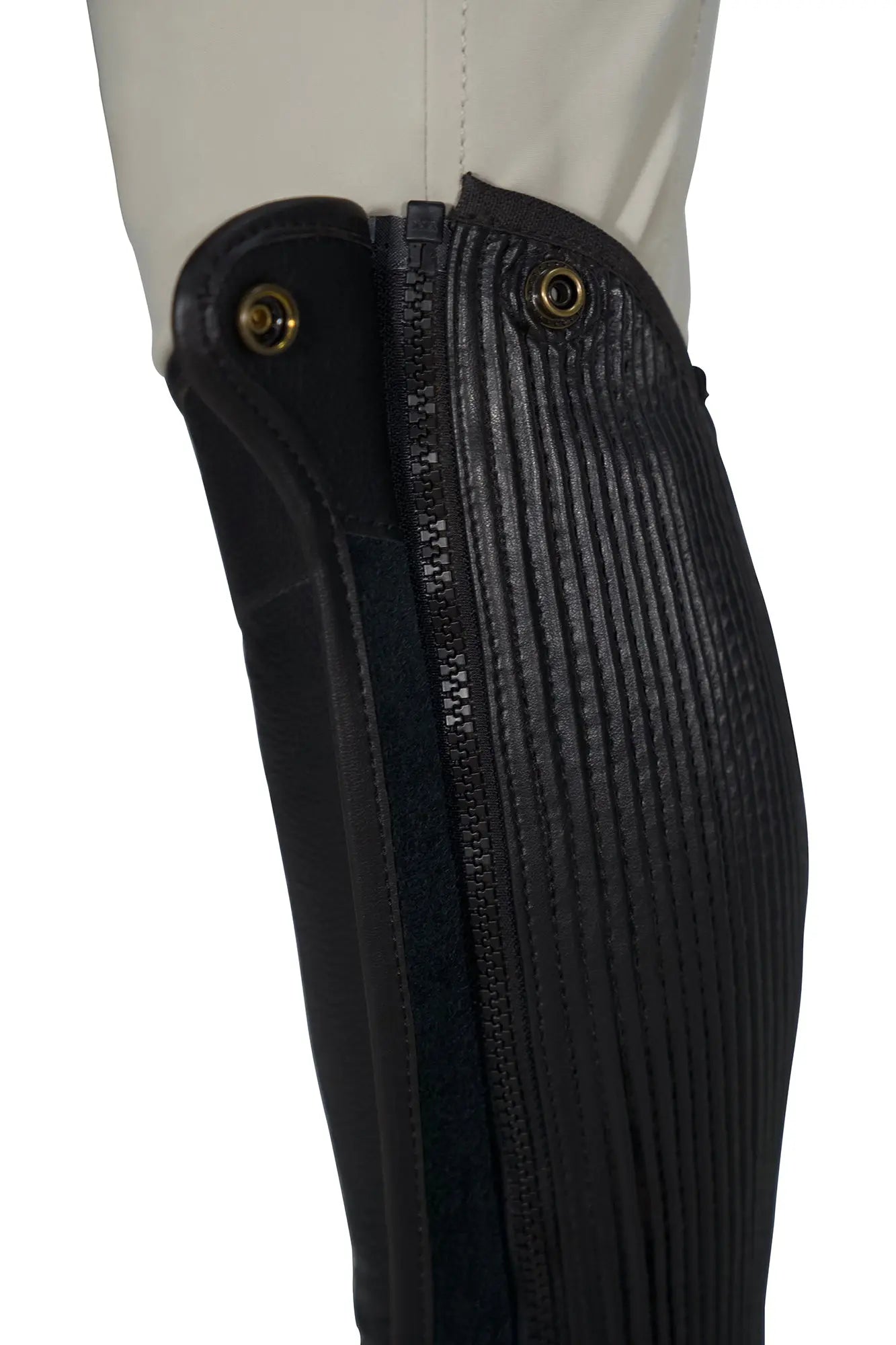 Grand Prix Elite Leather Kids Half Chaps, Black - Tampa Home & Garden Store