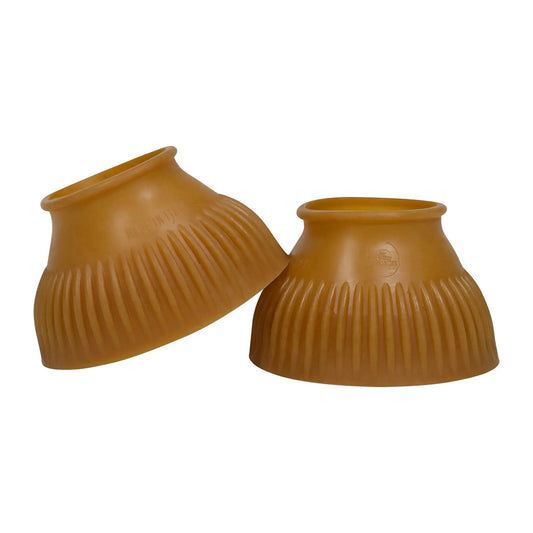 Grand Prix Italian pull-on rubber bell boots in tan, set of 2 on Tampa Home & Garden Store