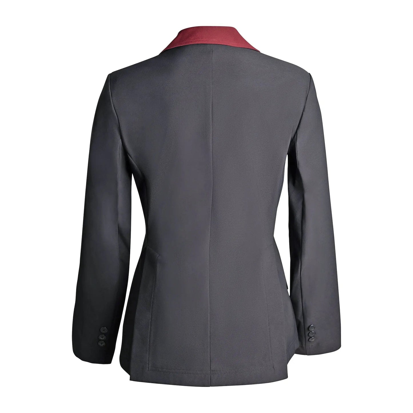 Grand Prix EQJ Ladies 3 Button, Black with Burgundy Collar