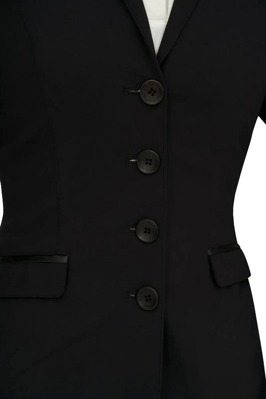 Grand Prix Saltare 4-Button Show Jacket, black equestrian riding coat on Tampa Home & Garden Store