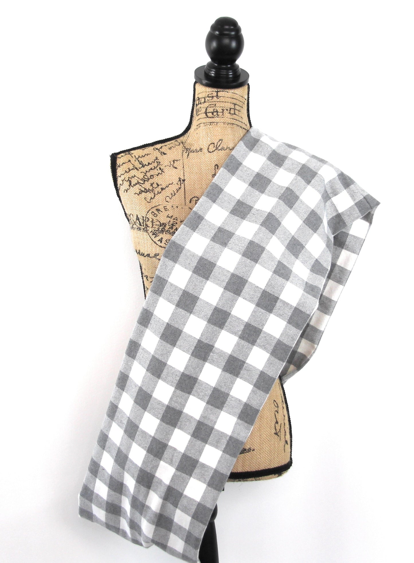 Gray and White Buffalo Plaid Flannel Plaid Infinity or Blanket Scarf - Tampa Home & Garden Store