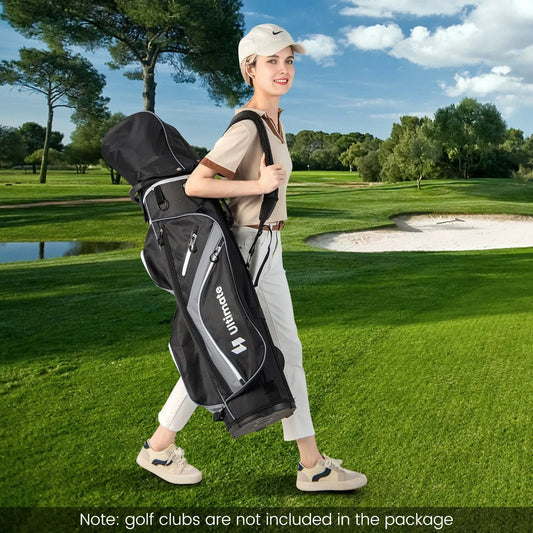 DirectDeals golf cart bag with 14-way top dividers in black/gray on Tampa Home & Garden Store