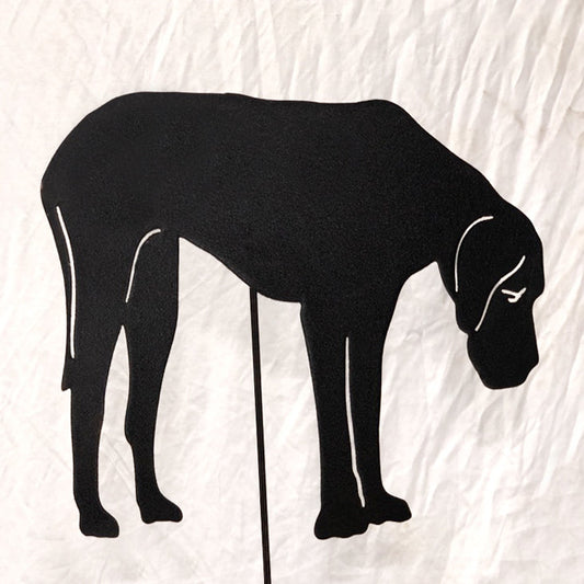Great Dane statue lawn ornament silhouette on stake by Rustica Ornamentals on Tampa Home & Garden Store