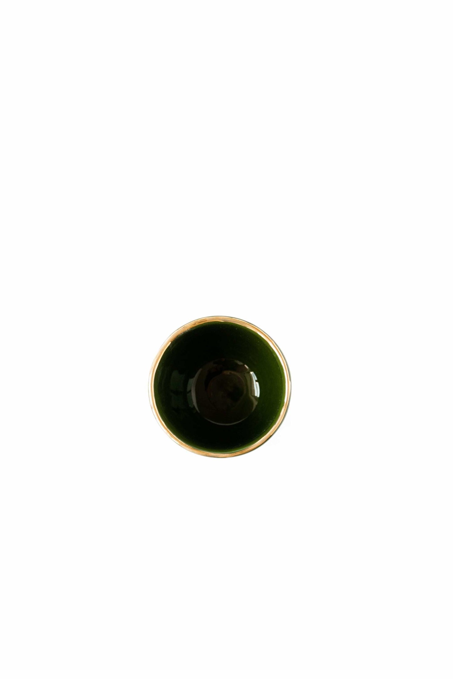 Handmade Porcelain Espresso Cup and Gold Rim