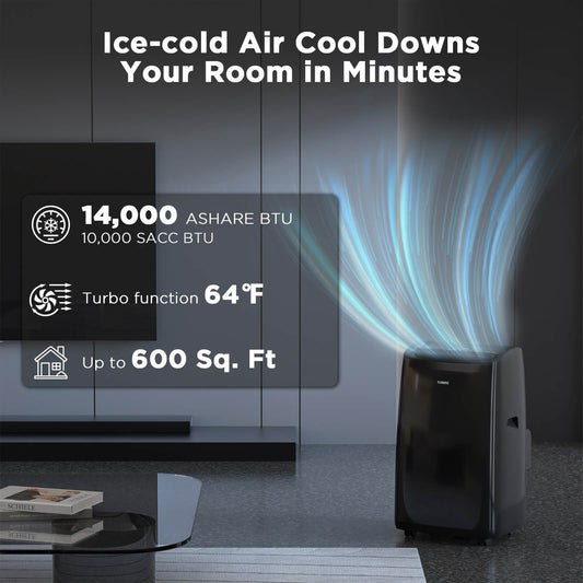 Greenland 14,000 BTU Smart WiFi Portable Air Conditioner - Black - Tampa Home & Garden Store