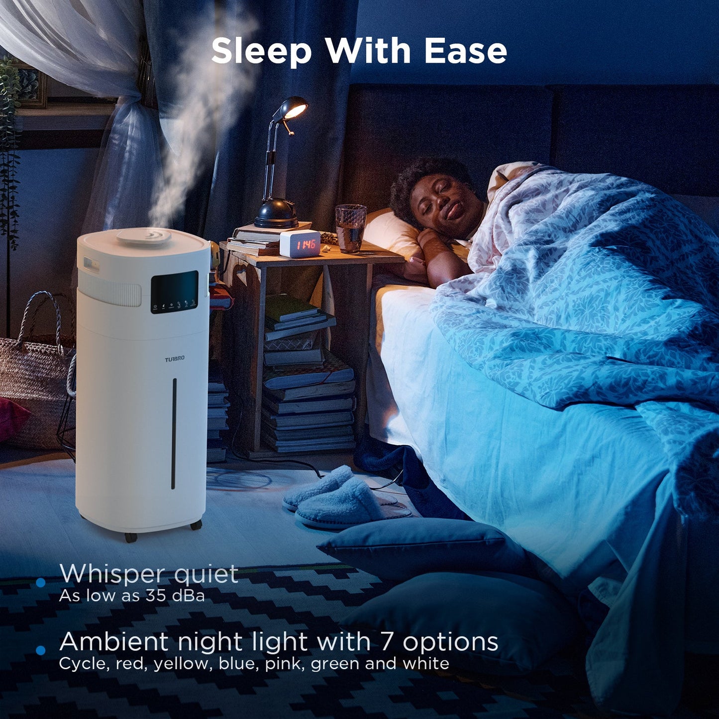 Humidificador comercial Greenland de 5,3 galones para habitaciones grandes, con conexión WiFi