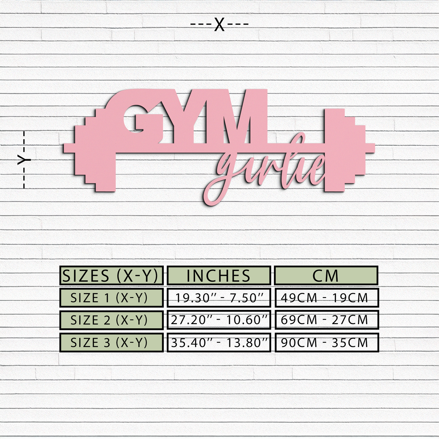 Gym Girlie Metal Wall Art – Fitness Motivational Home & Gym Decor - KAFGP121 - Tampa Home & Garden Store