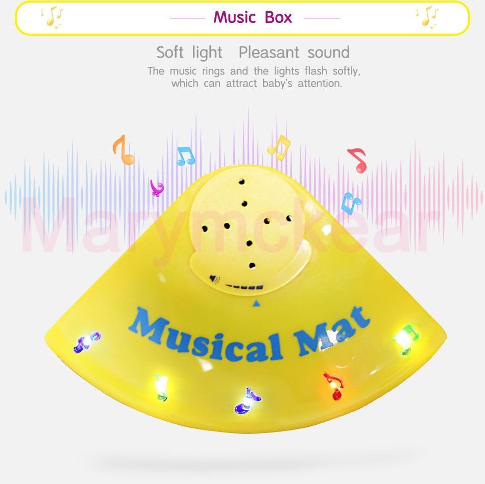 Stevvex Musical Mat yellow play mat with built-in speaker holes and colorful LED notes on Tampa Home & Garden Store
