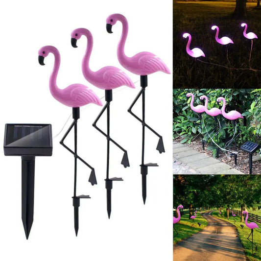 Flamingo Led Solar Garden Lamp Set For Pathway