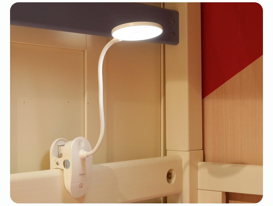 Stevvex clip-on wireless desk lamp with 3 modes, rechargeable LED, USB powered, flexible neck on Tampa Home & Garden Store