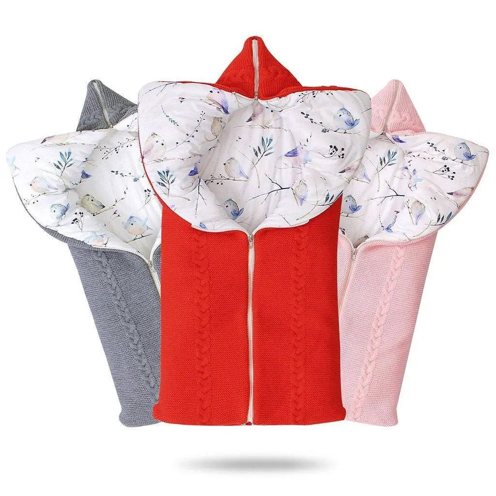 Newborn Baby Knit Sleep Bag and Swaddle Blanket