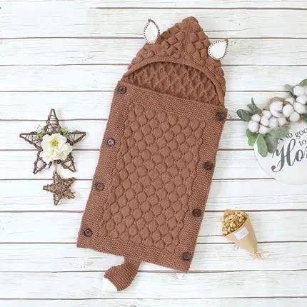 Stevvex Knitted Newborn Baby Blanket and Swaddle
