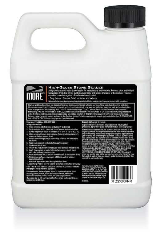 MORE® High-Gloss Stone Sealer