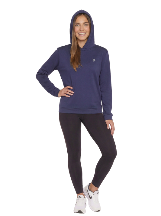 Women's Hillside Hoodie navy hooded sweatshirt by White Water Life on Tampa Home & Garden Store