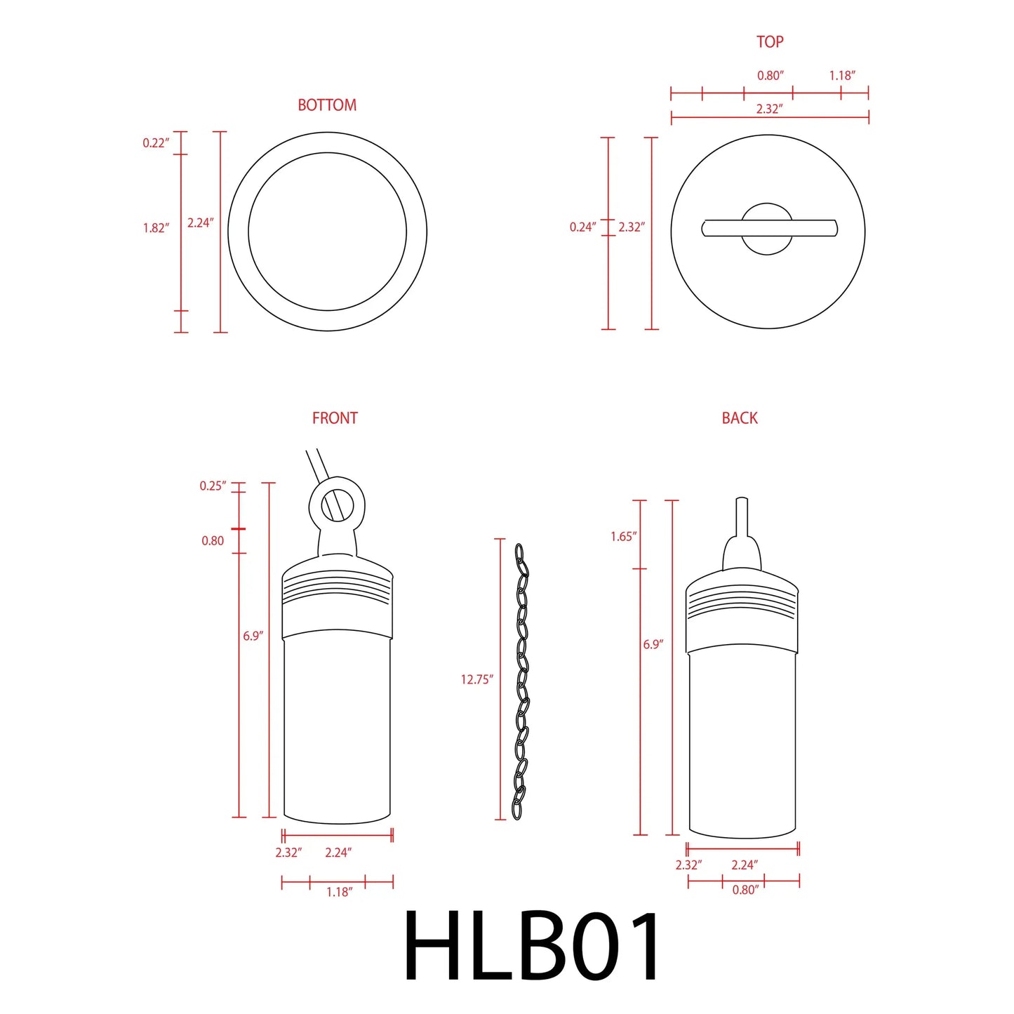 HLB01 12V LED Low Voltage Brass Cylinder Pendant Light Hanging Downlight Fixture - Tampa Home & Garden Store