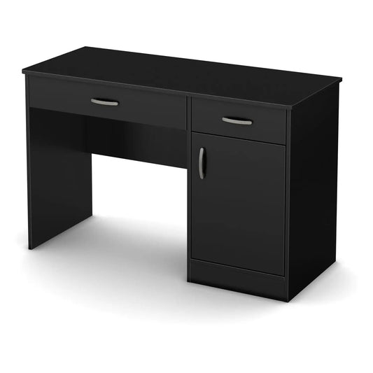 Home Office Work Desk in black finish with left wide drawer and right dual-drawer cabinet on Tampa Home & Garden Store