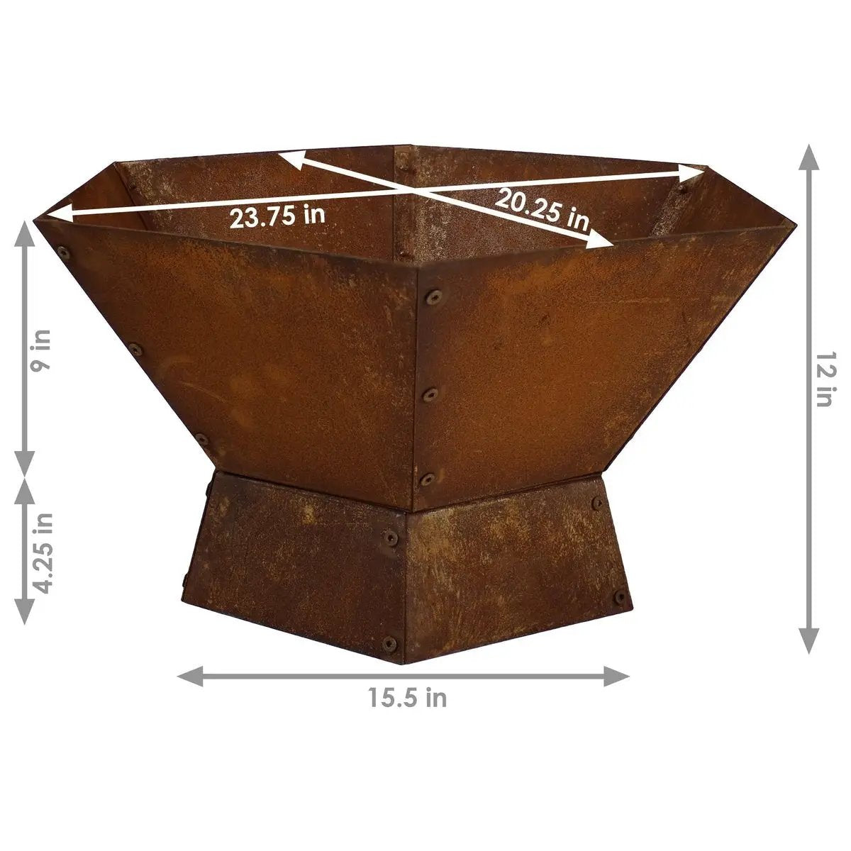 23 Inch Rustic Steel Affinity Fire Pit - Tampa Home & Garden Store