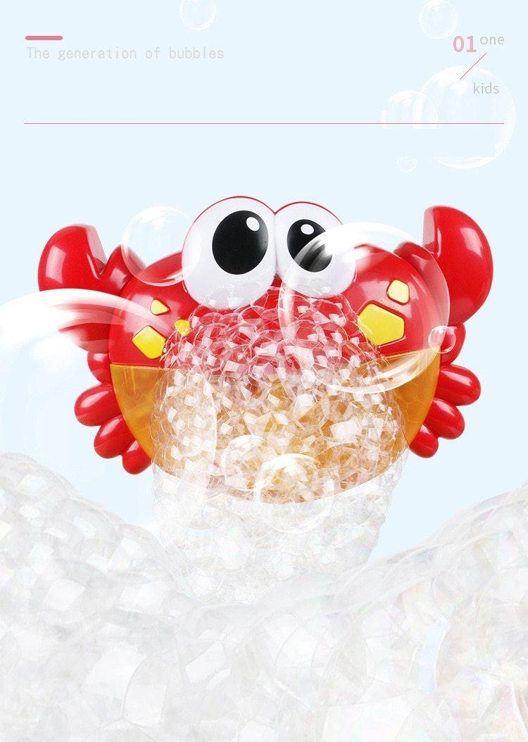 Bath toy Stevvex red crab bubble maker with big cartoon eyes for kids bath on Tampa Home & Garden Store