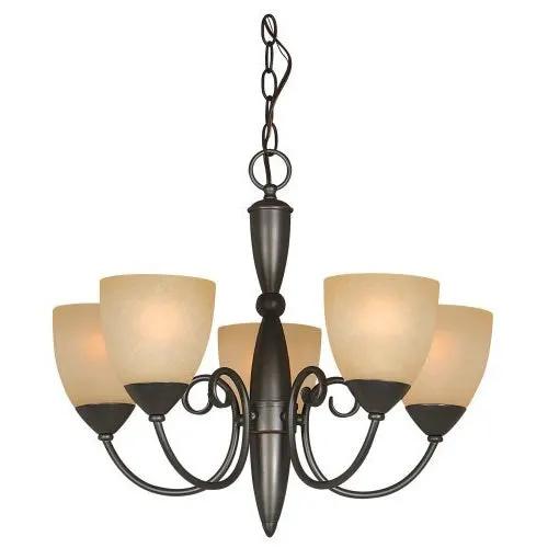 Classic Style 5-Light Bronze Chandelier 21-inch x 18-inch - Tampa Home & Garden Store