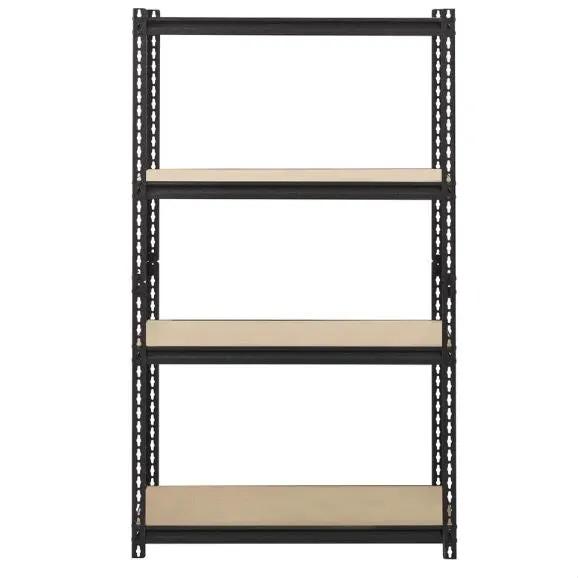 Heavy Duty 4-Shelf Black Storage Rack Shelving Unit - Tampa Home & Garden Store