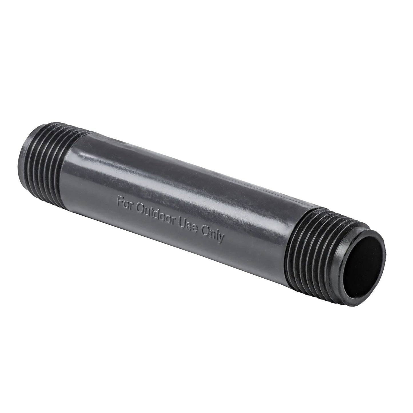 Half Inch MPT to Four Inch PVC Riser black PVC pipe with threaded ends For Outdoor Use Only on Tampa Home & Garden Store