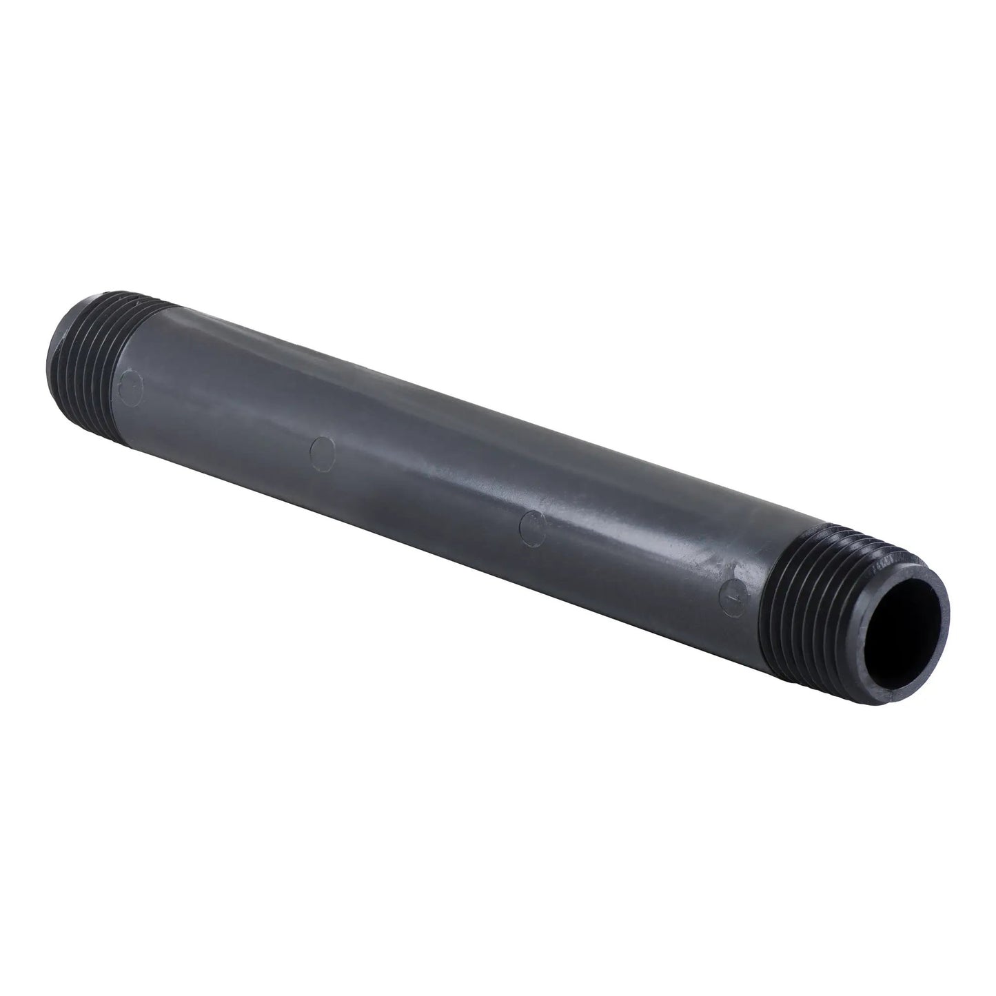 Half inch MPT to 8 inch PVC irrigation riser pipe, gray PVC with threaded ends on Tampa Home & Garden Store