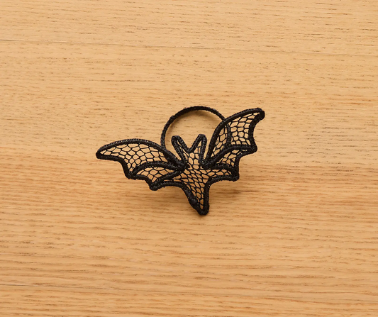 Halloween Bat Napkin Ring black lace gothic decor on Tampa Home & Garden Store