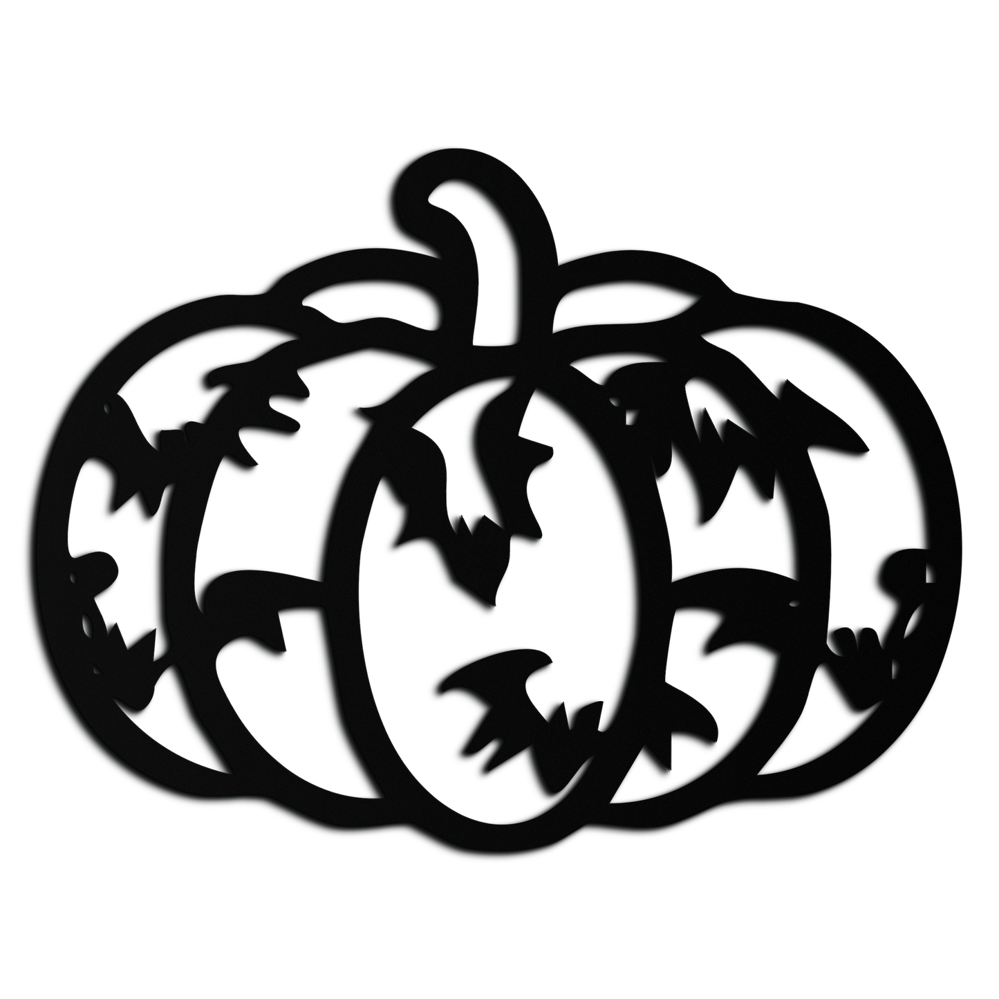 Halloween Pumpkin Faces Metal Wall Art – Spooky Black Steel Decoration- KAF502 - Tampa Home & Garden Store