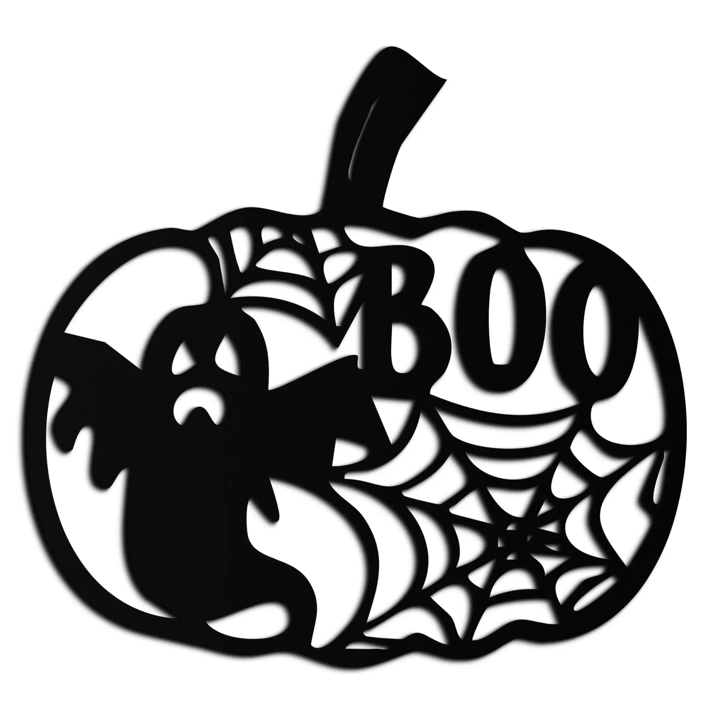 Halloween Pumpkin Ghost Metal Wall Art black metal silhouette Enova Art on Tampa Home & Garden Store