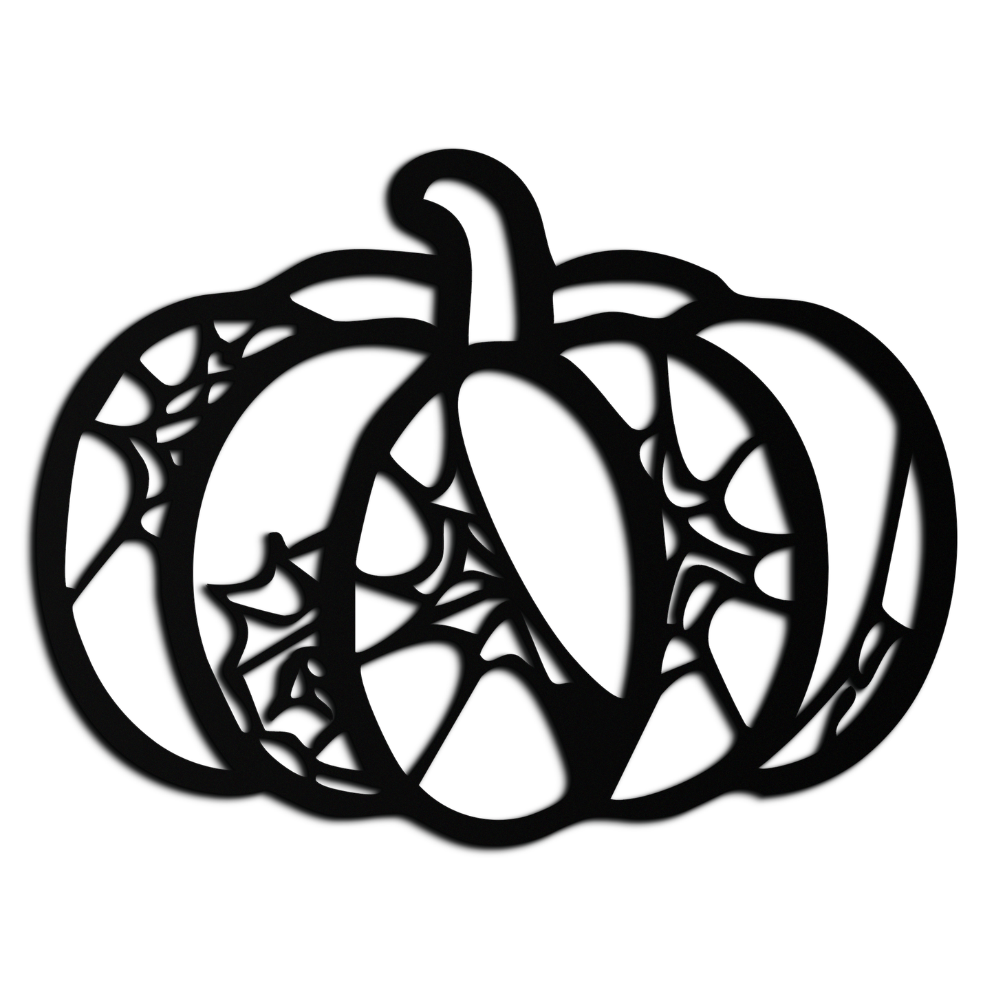 Calabaza de Halloween de metal para pared – Decoración otoñal embrujada de acero negro - KAF506