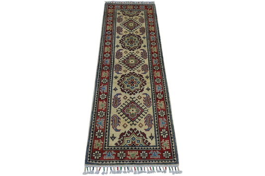 Hand-Knotted Afghani Kazak Wool Rug – 2’0″ x 6’2″ - Tampa Home & Garden Store