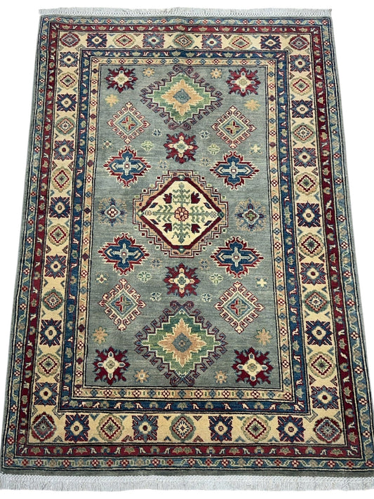 Hand-Knotted Afghani Kazak Wool Rug – 4’ x 6’ - Tampa Home & Garden Store