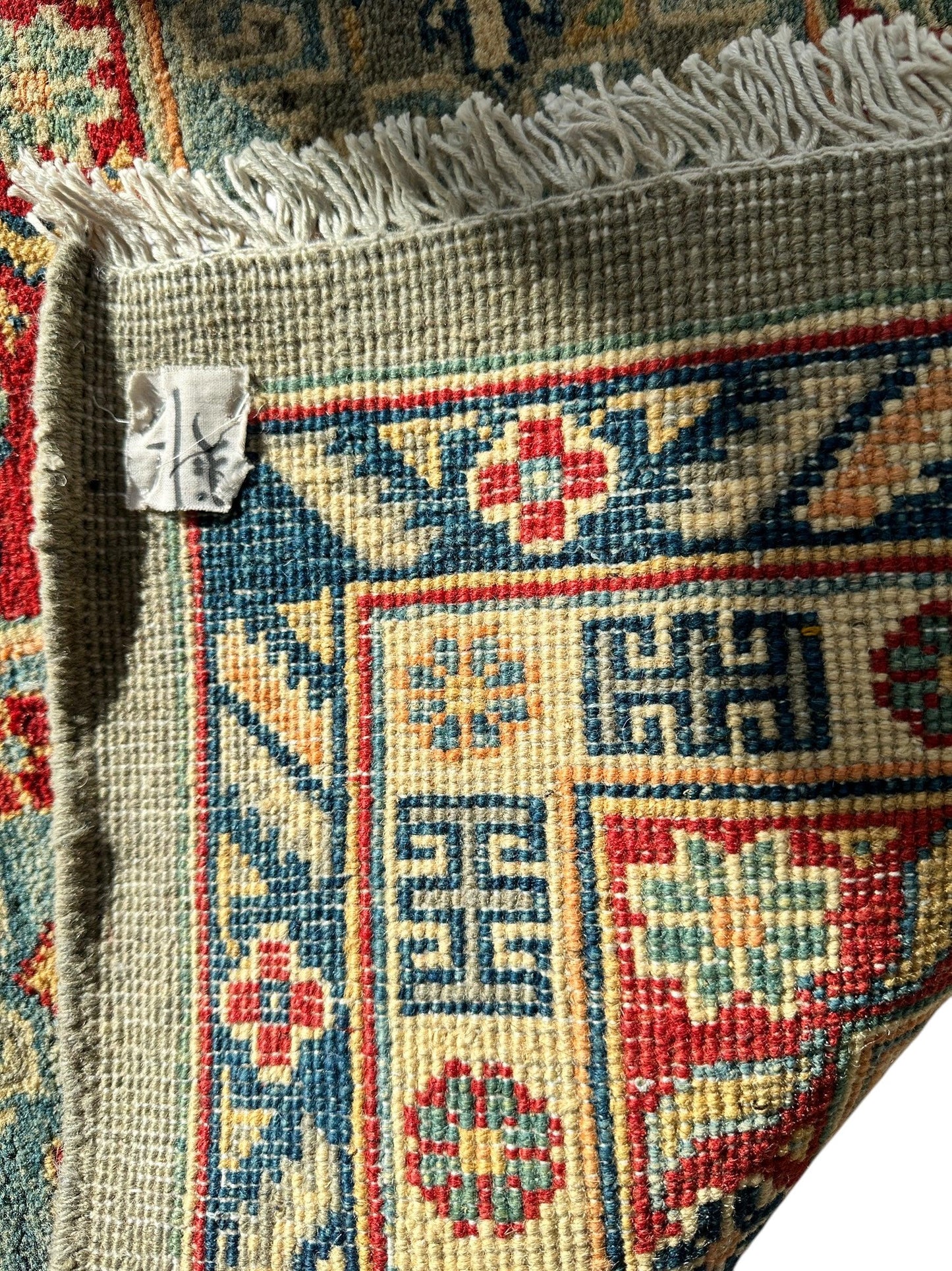 Hand-Knotted Afghani Kazak Wool Rug 8’11” x 11’10” - Tampa Home & Garden Store