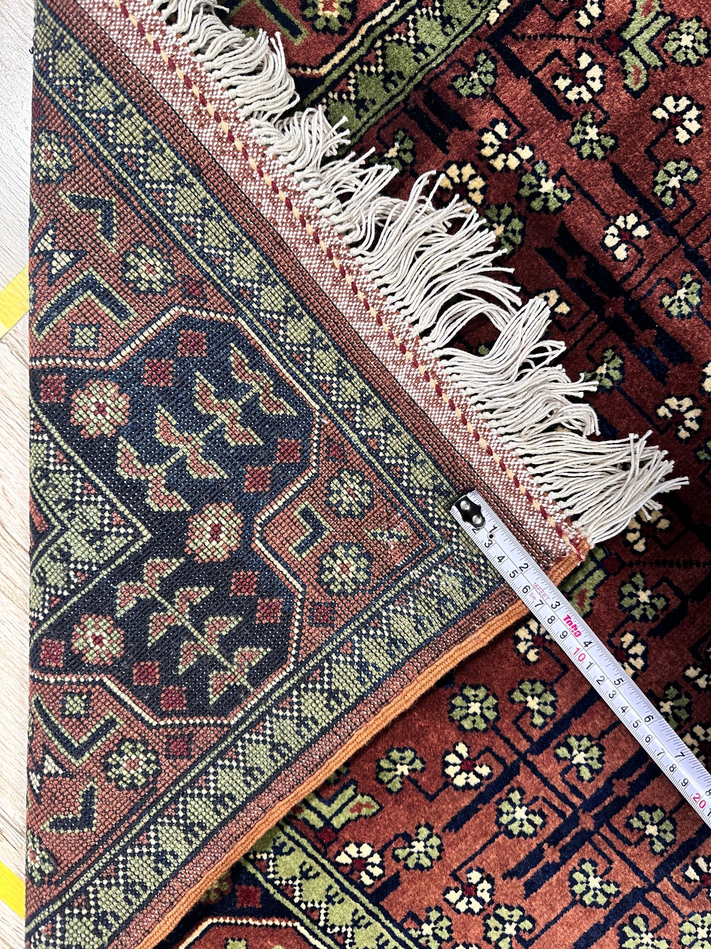 Hand-Knotted Bukharayi Rug – Brown 59” x 40” | Traditional Afghani Wool Rug - Tampa Home & Garden Store