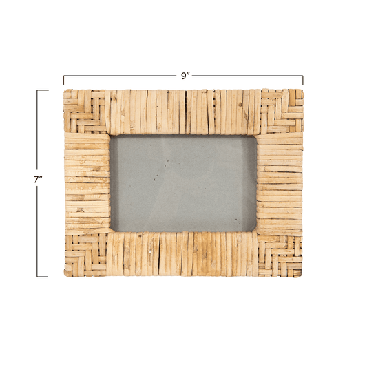 Hand-Woven Rattan 4x6 Picture Frame - Tampa Home & Garden Store