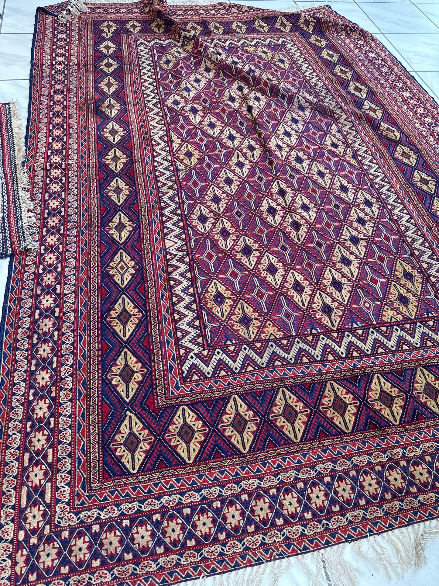 Hand-knotted Afghani Meshwani Wool Area Rug 7’ x 10’ - Tampa Home & Garden Store