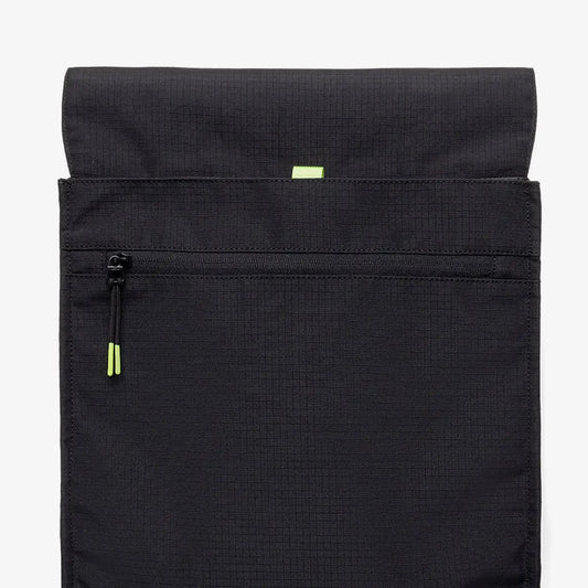 Handy XL Backpack by Lefrik USA in black with lime zipper pulls and front zip pocket on Tampa Home & Garden Store