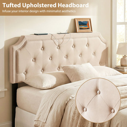 Headboard for Queen and Full Size Bed Tufted Upholstered Head Board - Tampa Home & Garden Store