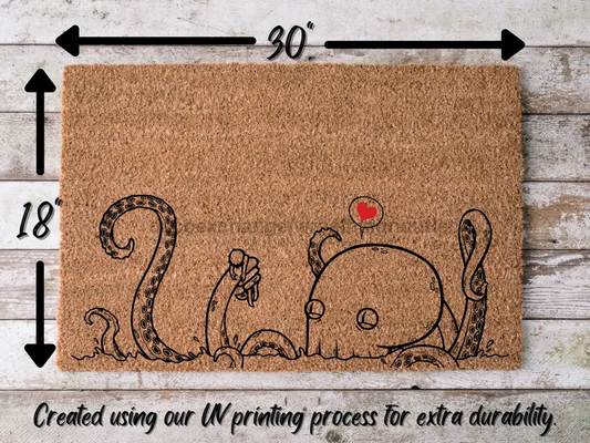 Heart Octopus Doormat, Tentacles and Octopus Door Mat - Tampa Home & Garden Store