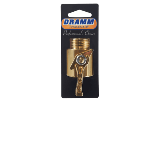 Dramm brass hose shut-off valve, heavy-duty brass body, 3/4 in, Rivendell Distribution on Tampa Home & Garden Store